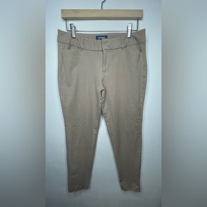 Old Navy Women’s Pixie Mid-Rise Pants Regular Standard Khaki w/Pockets